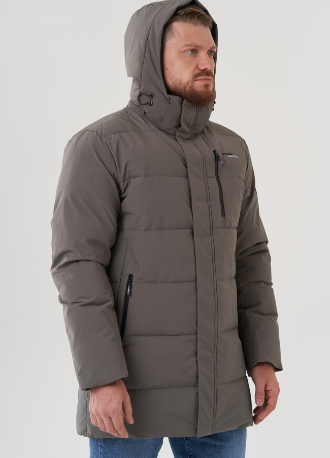 Пуховик мужской с капюшоном  модель № 82400, 82424 универмаг малина