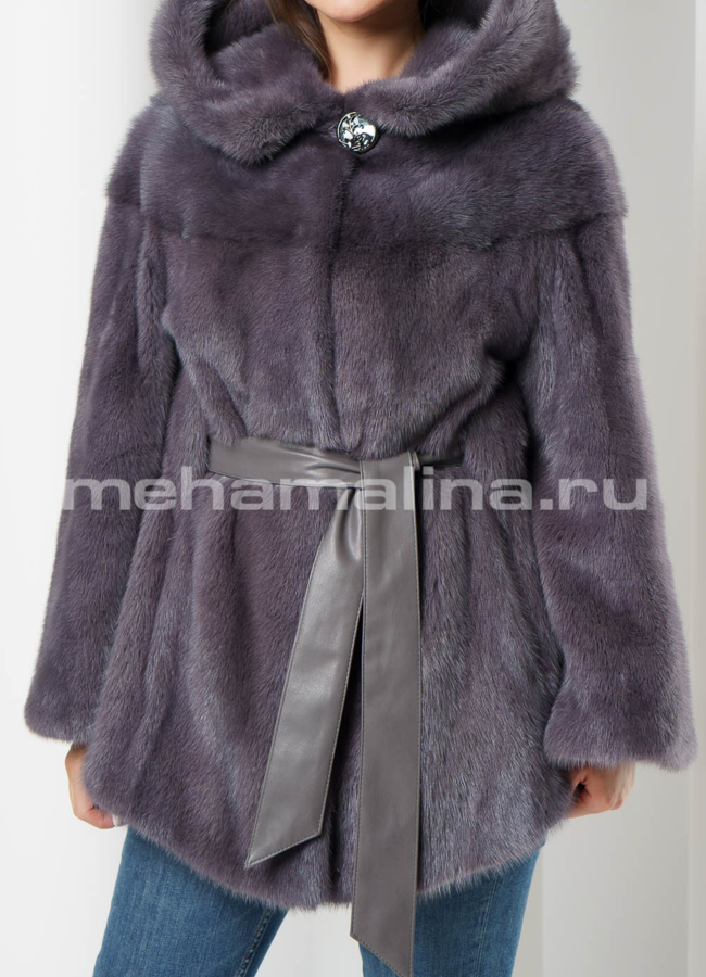 Укороченная норковая шуба модель № S-625 универмаг малина