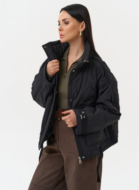 Короткая куртка с воротником стойкой