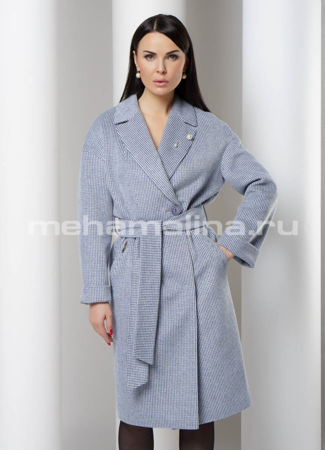 Пальто из велюра на пуговицах модель № 050 универмаг малина