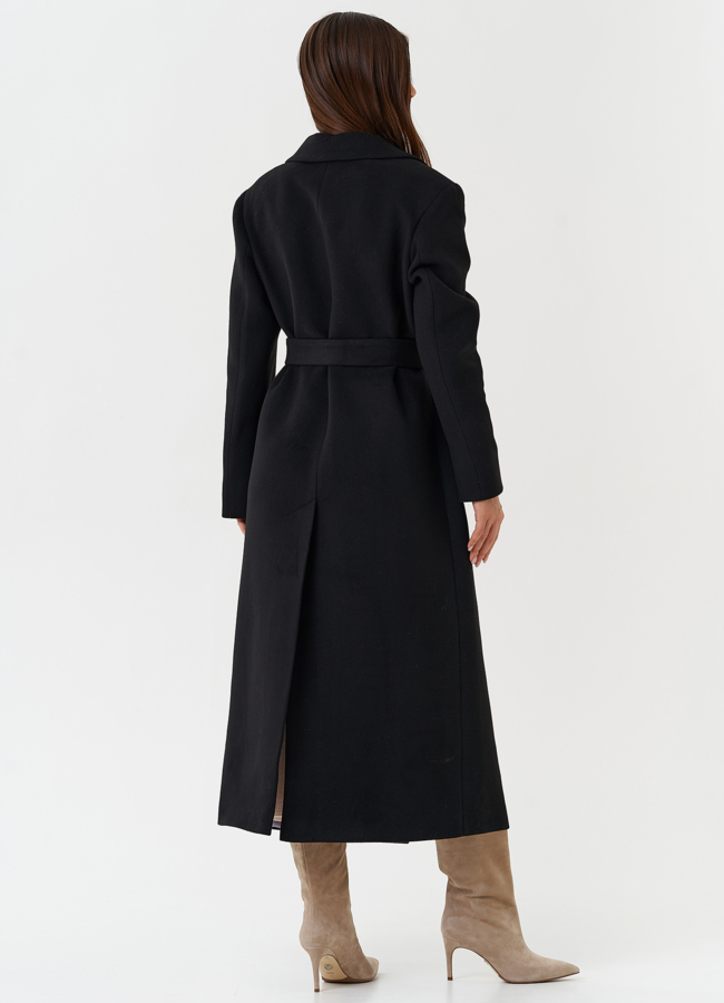 Женское длинное пальто с английским воротником модель № 28088 универмаг малина