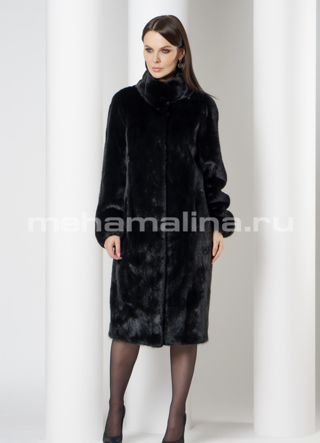 Норковая шуба баллон со стойкой  модель № 17320 в кредит