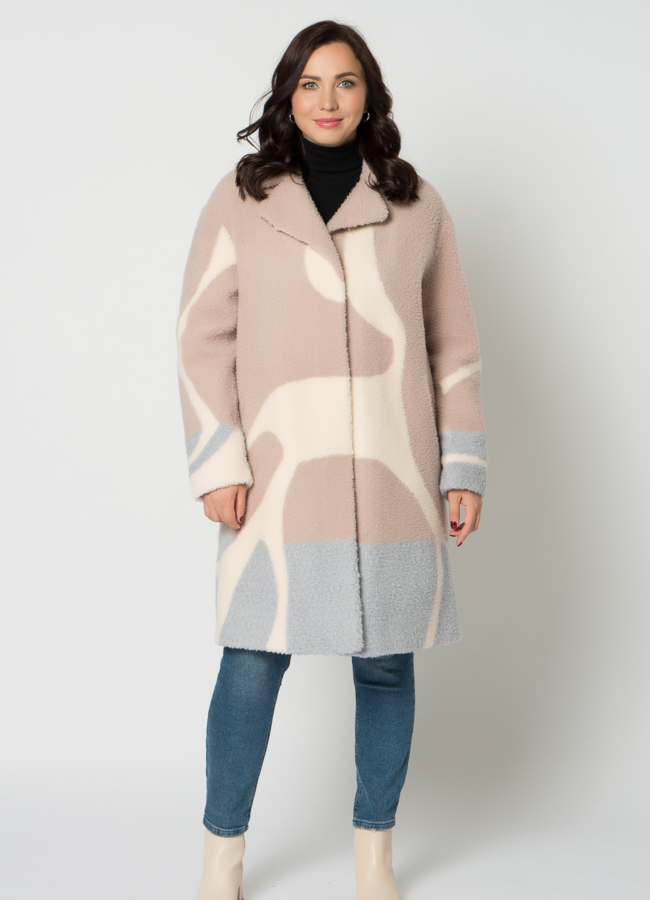 фото Полупальто из шерсти с английским воротником модель № 19257