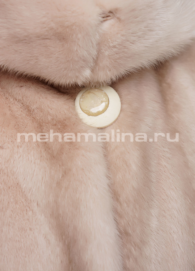 Светлая шуба из норки модель № S-569 универмаг малина