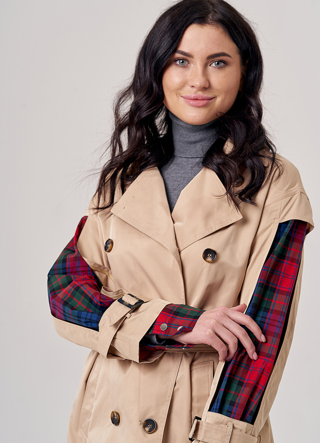 Тренч женский бежевого цвета модель № 20704 универмаг малина