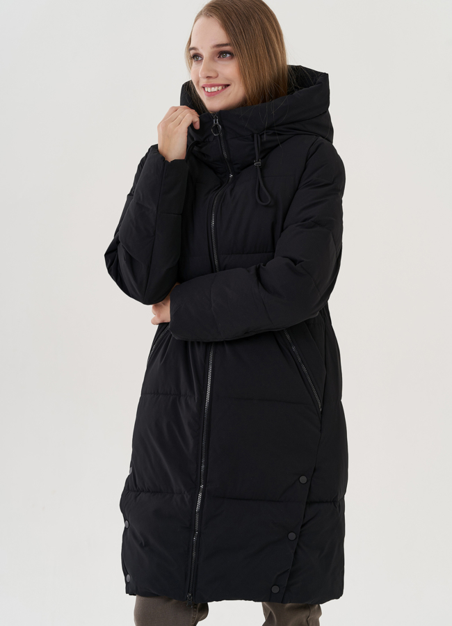 фото Женский пуховик с капюшоном  модель № 25719