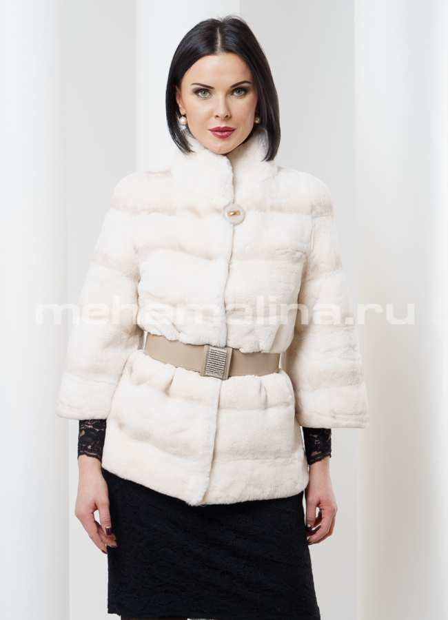 фото Шуба рекс, светлая модель № S-358