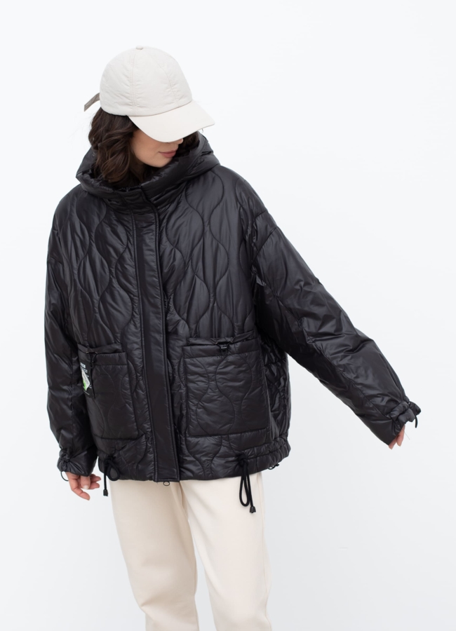 Женская куртка с капюшоном  модель № 22521 в кредит