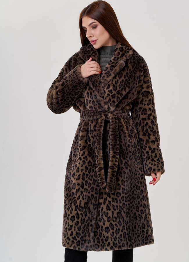 Женское пальто из эко меха  модель № 80909 в кредит