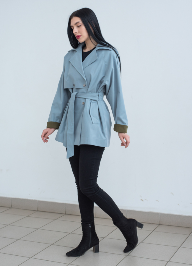 Тренч женский с поясом  модель № 22852 универмаг малина