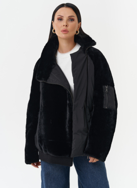 Комбинированная куртка с капюшоном