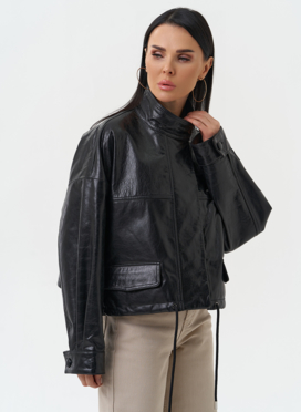 Женская куртка из натуральной кожи оверсайз