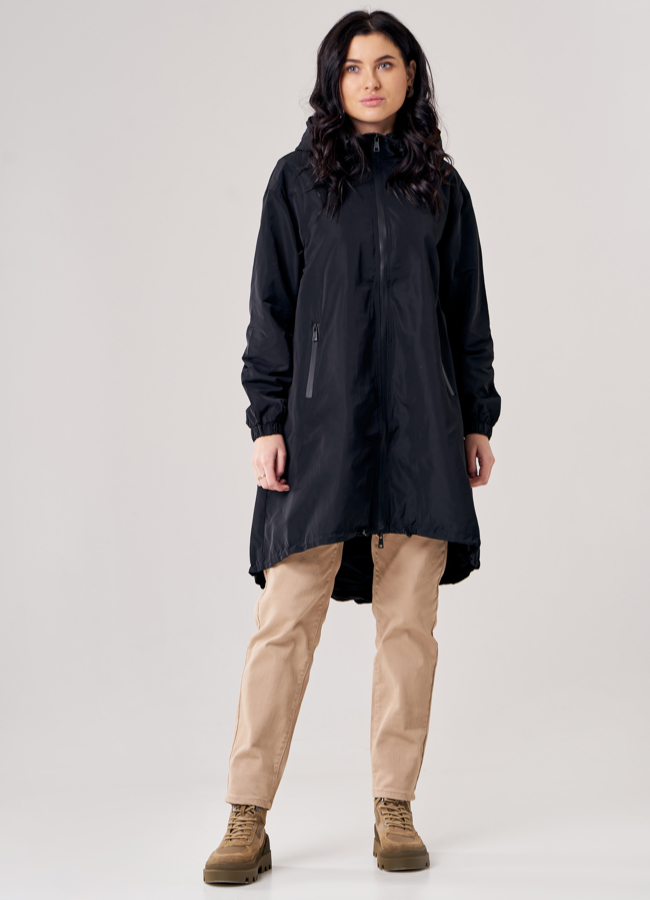 фото Плащ женский черного цвета модель № 20777