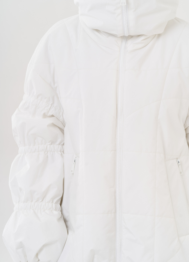 Куртка оверсайз белого цвета модель № 27013 универмаг малина