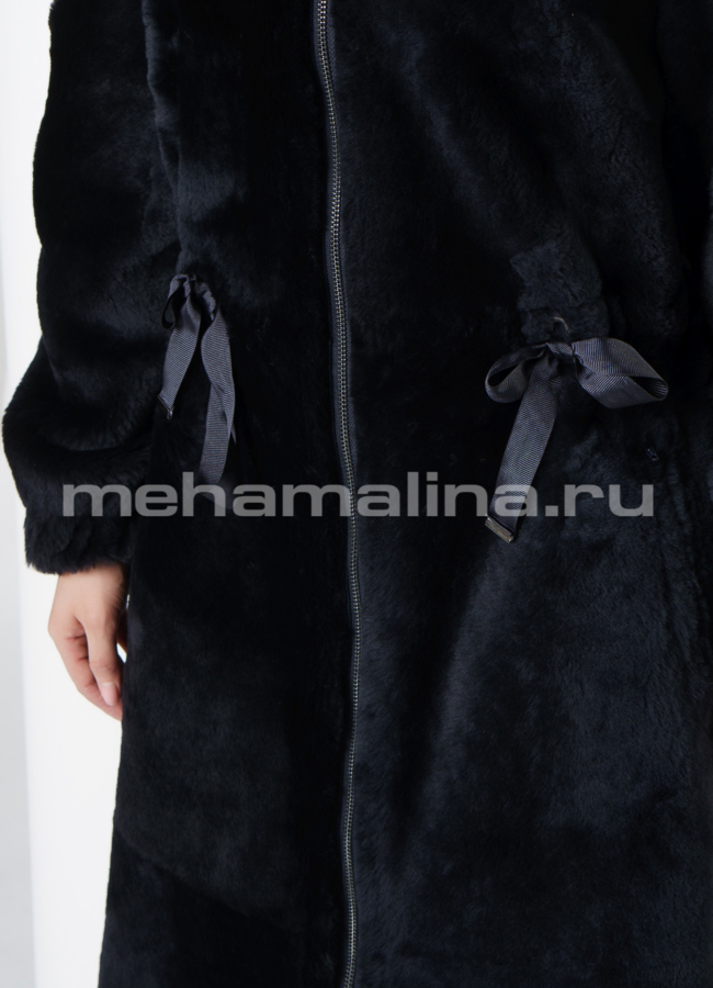 Дубленка на молнии с воротником стойка  модель № 7892 универмаг малина