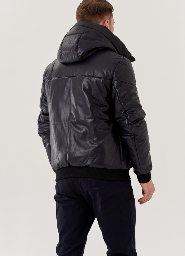 Мужская куртка из натуральной кожи  модель № 79468 в кредит