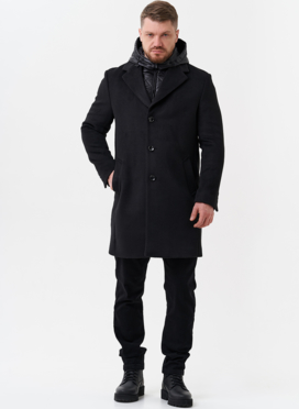 Мужское пальто черного цвета Мужское пальто черного цвета