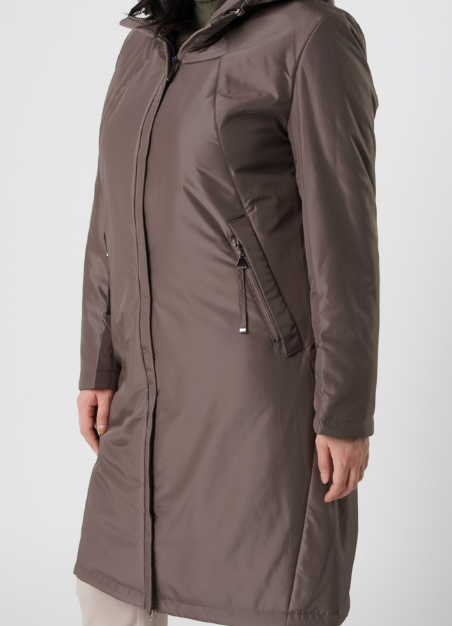 Полупальто женское серого цвета модель № 2011 универмаг малина