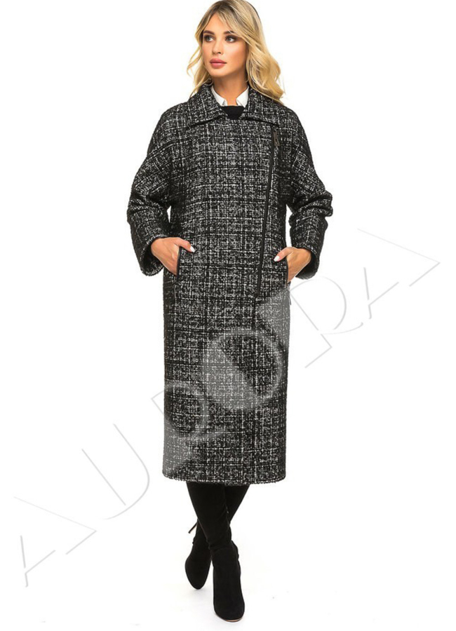 Пальто Aurora на поясе модель № 409 меха малина