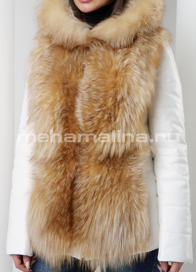 Белый пуховик модель № П-207/1 универмаг малина