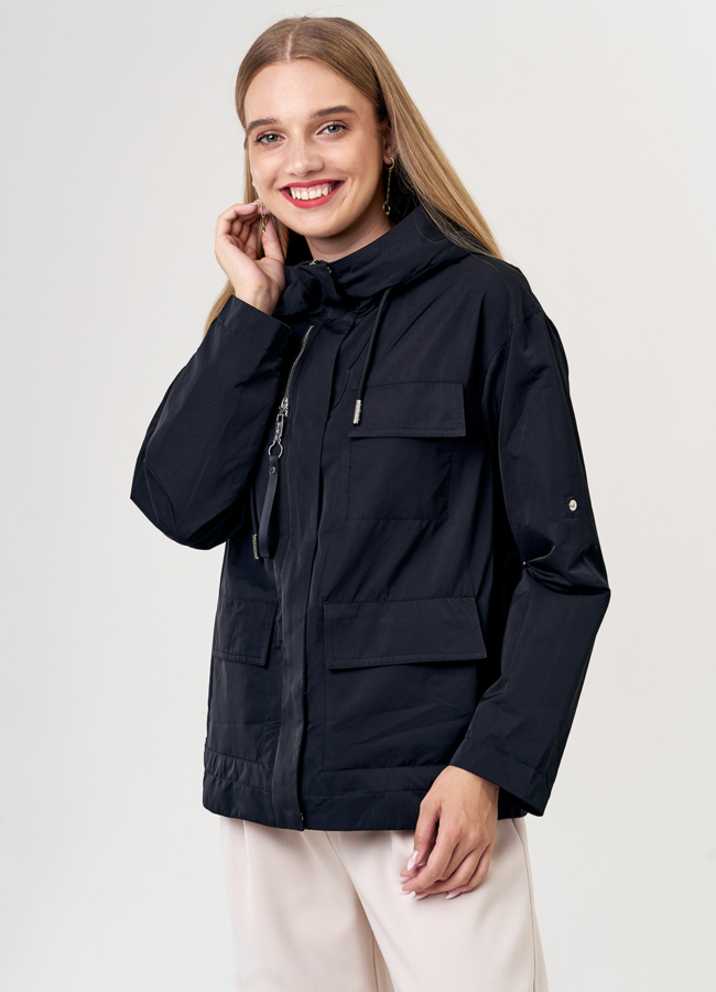 Демисезонная куртка в черном цвете модель № 21232 универмаг малина