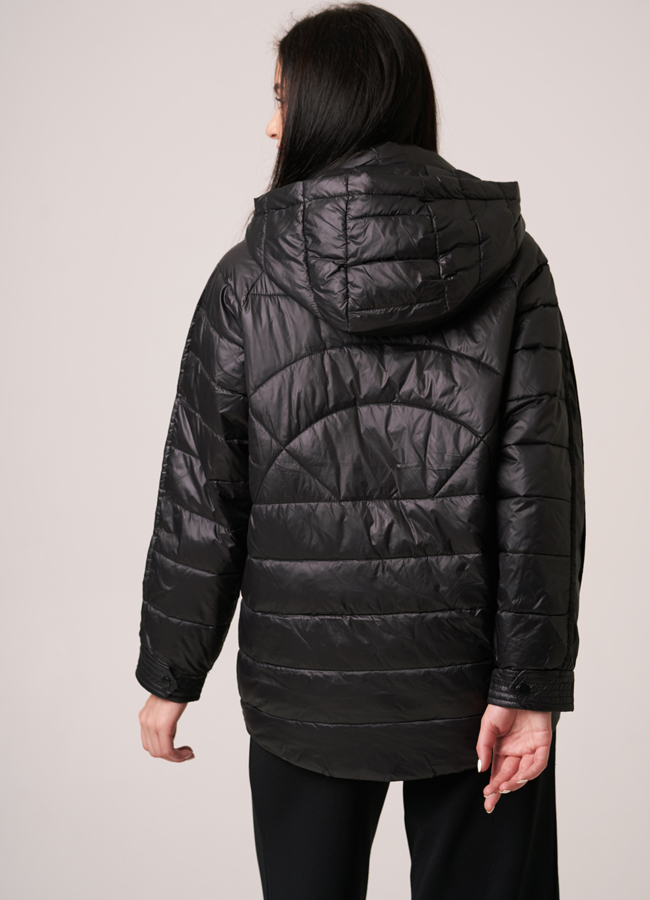 Демисезонная куртка с капюшоном модель № 201 в кредит