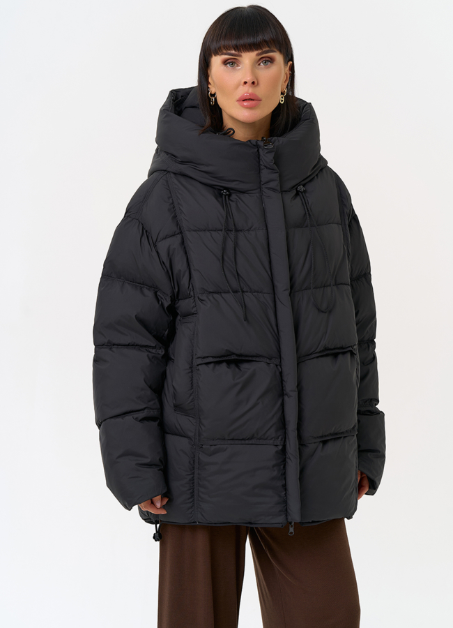 Двухсторонний женский пуховик с капюшоном модель № 31595 универмаг малина Двухсторонний женский пуховик с капюшоном модель № 31595 универмаг малина