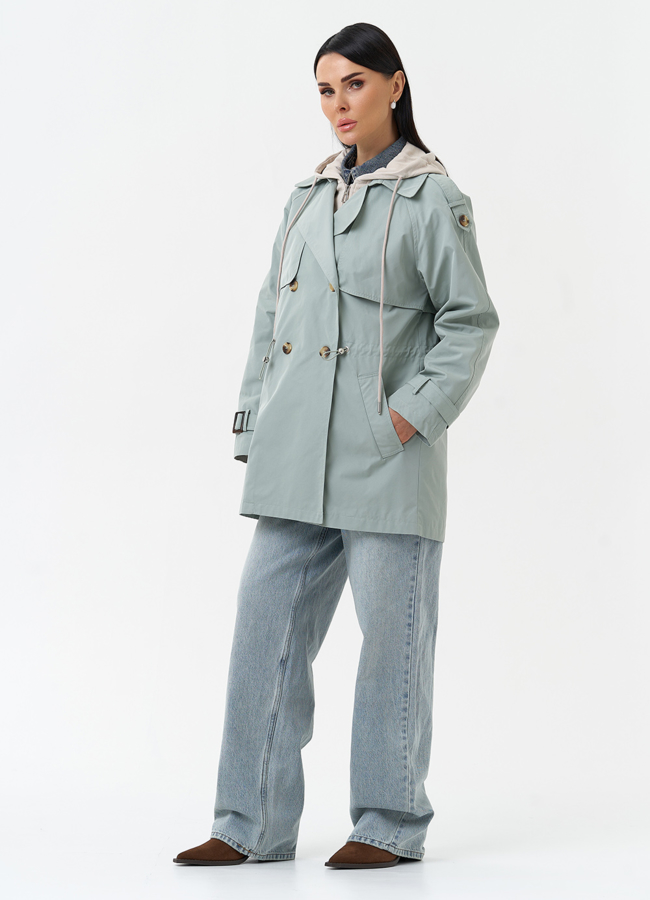 Ветровка женская со съемным капюшоном модель № 30270 в рассрочку