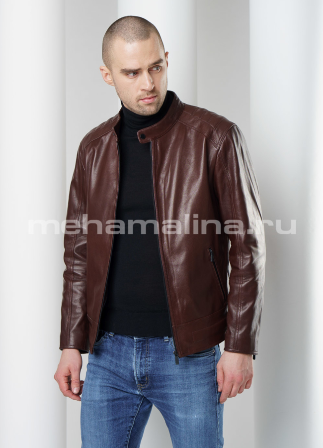 фото Кожаная куртка мужская модель № KP-223