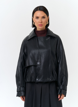 Женская утепленная куртка из эко кожи