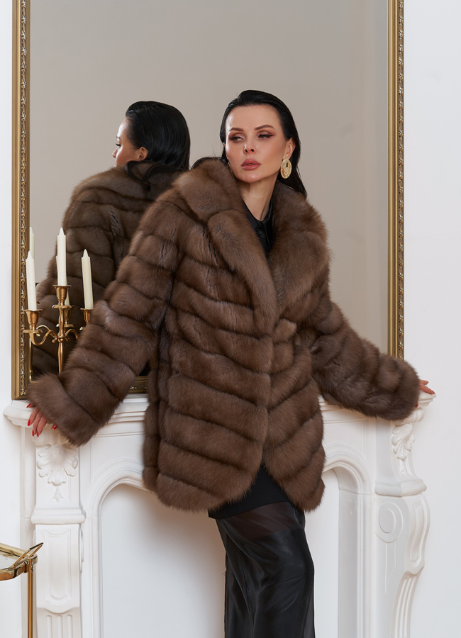 Шуба из куницы модель № 26265 в рассрочку Шуба из куницы модель № 26265 в рассрочку