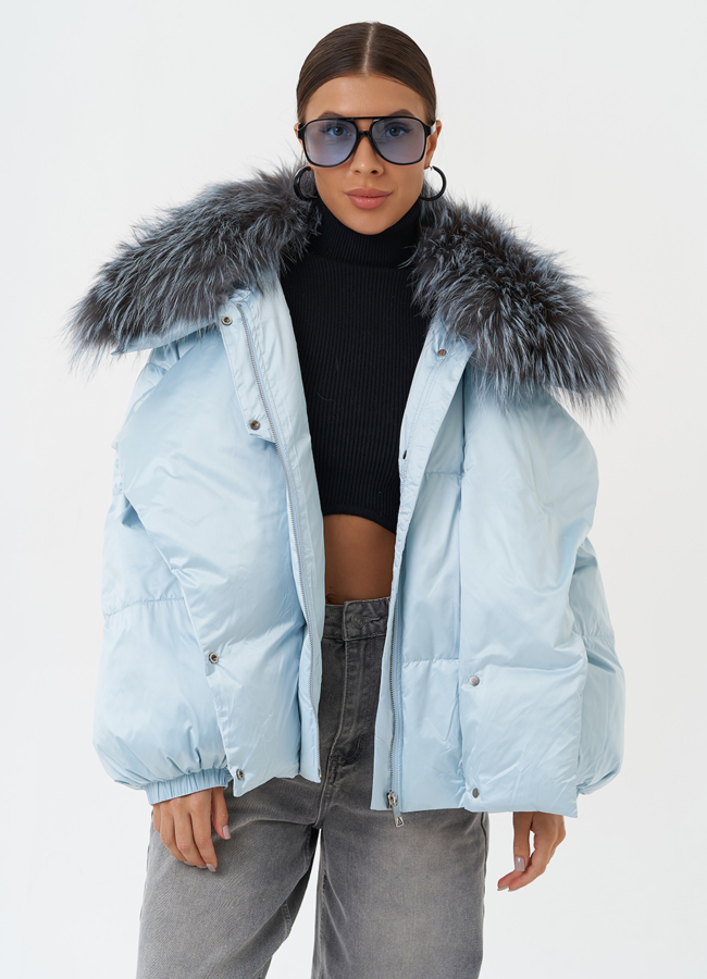 фото Куртка с мехом енота модель № 28831