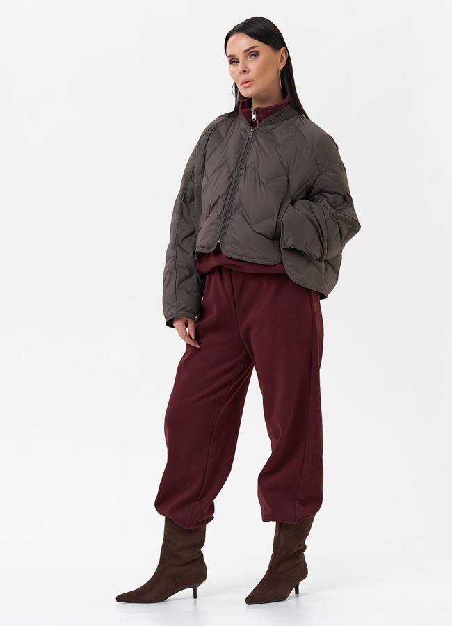 Короткая женская куртка на утеплителе модель № 29885 в рассрочку