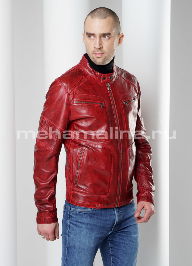 Куртка из натуральной кожи  модель № KP-222 универмаг малина