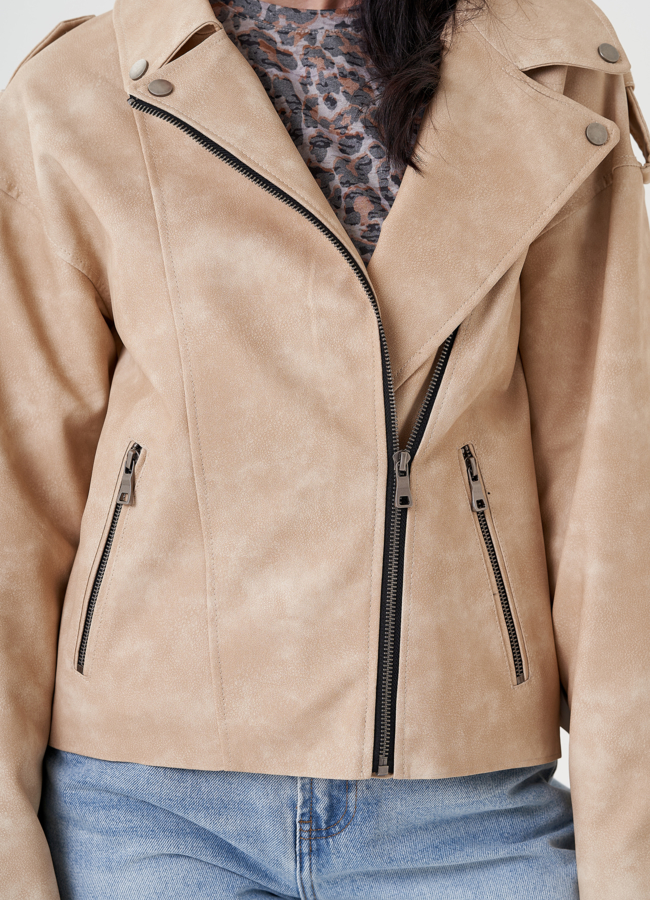 Женская куртка косуха из эко кожи  модель № 24447 универмаг малина