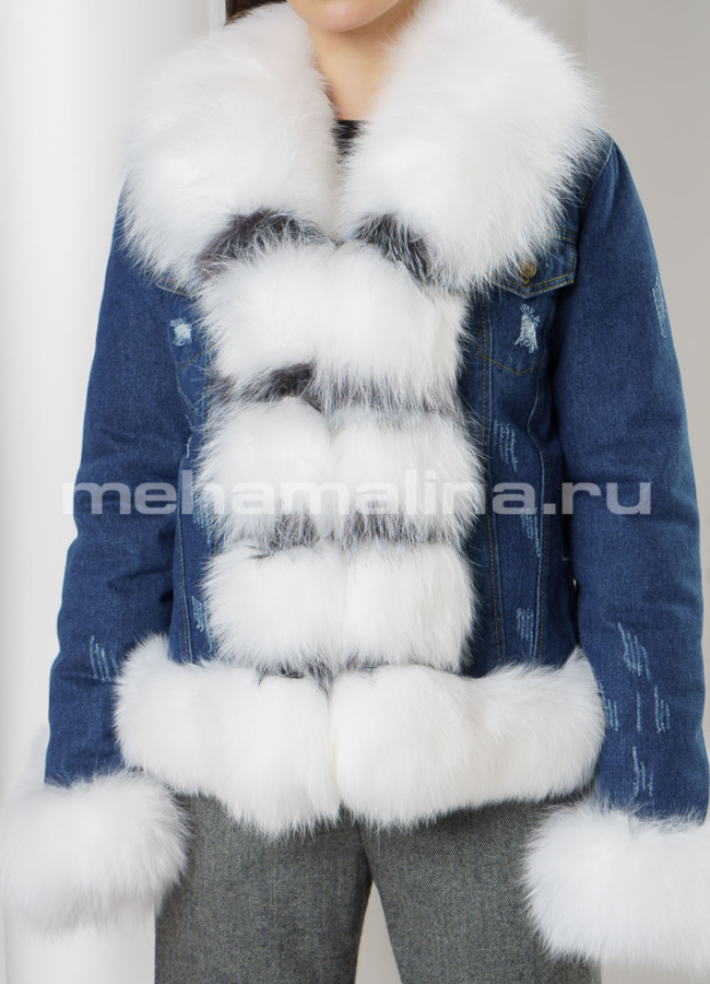 Джинсовая парка модель № 6012 универмаг малина