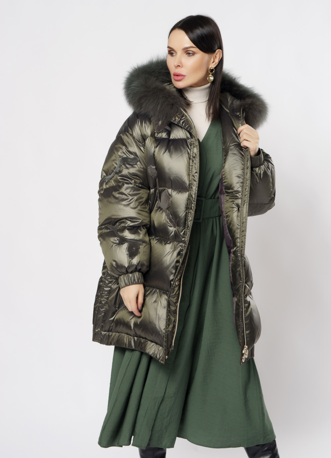 Пуховик Florence Mode с капюшоном модель № 19B-12 универмаг малина