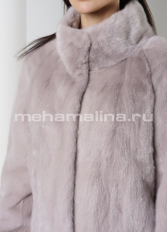Норковая шуба с воротником модель № S-751 в рассрочку