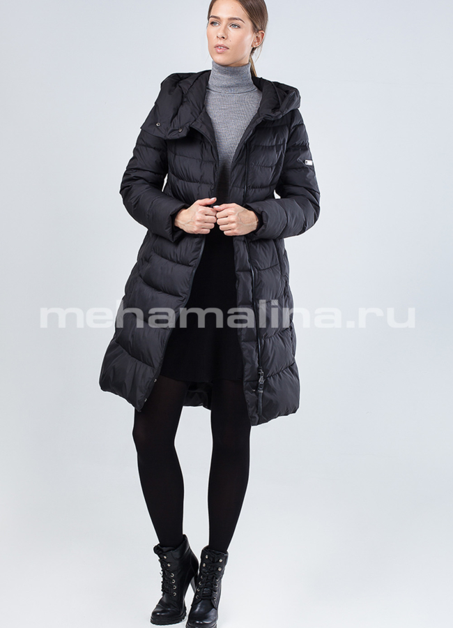 Пуховик женский на биопухе модель № П-285 универмаг малина