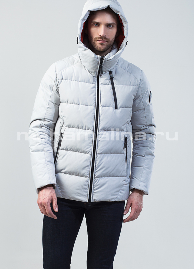 Пуховик зимний модель № КМ-46 меха малина