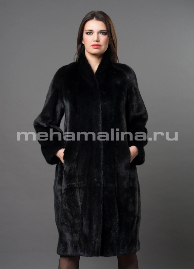 Норковая шуба nafa модель № S-662 меха малина