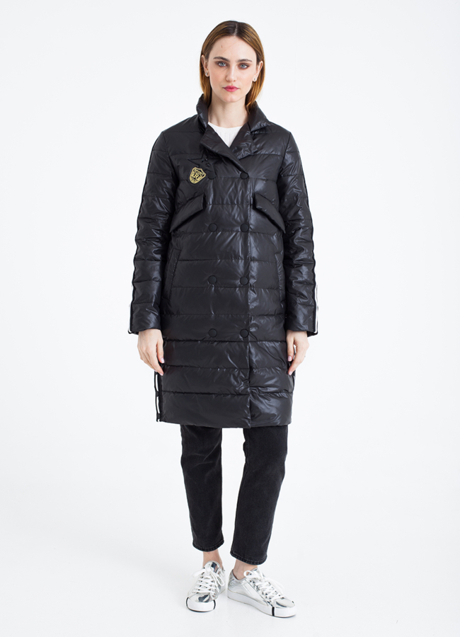 Плащ черного цвета модель № 7559 в рассрочку