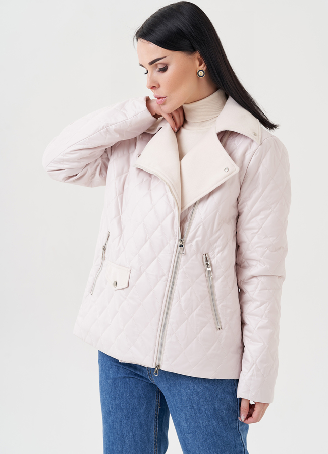 Куртка со съемным капюшоном в светло-бежевом цвете модель № 23915 универмаг малина