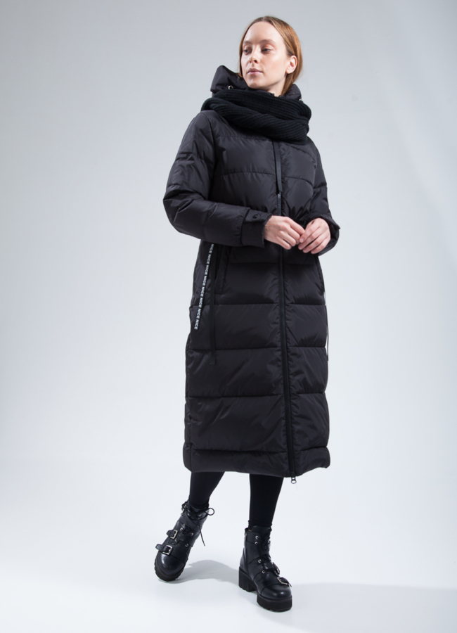 Пуховик женский модель № П-362 меха малина