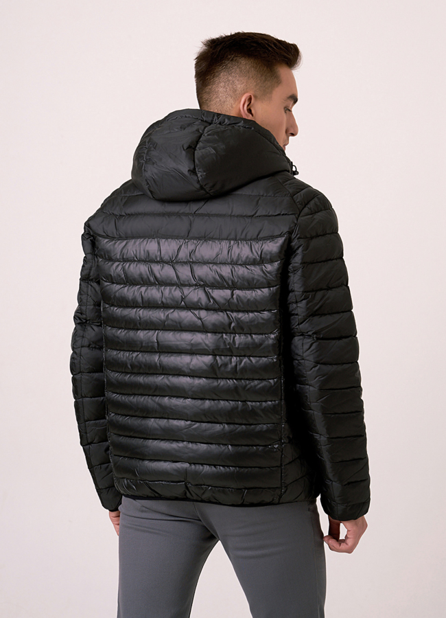 Куртка мужская в цвете хаки на молнии со съемным капюшоном модель № 1006 в кредит