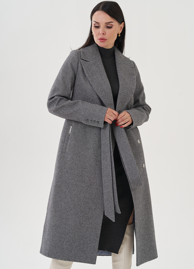 Пальто женское с английским воротником модель № 82061 универмаг малина