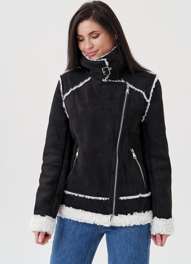 Женская эко дубленка 