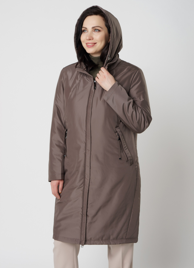 Полупальто женское серого цвета модель № 2011 универмаг малина