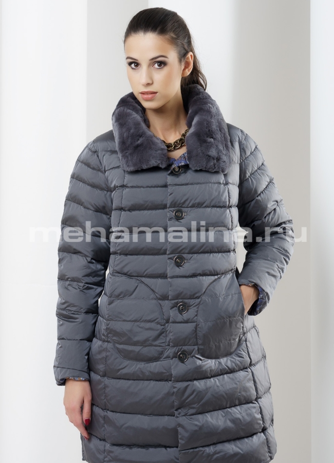 Куртка женская модель № П-81 меха малина