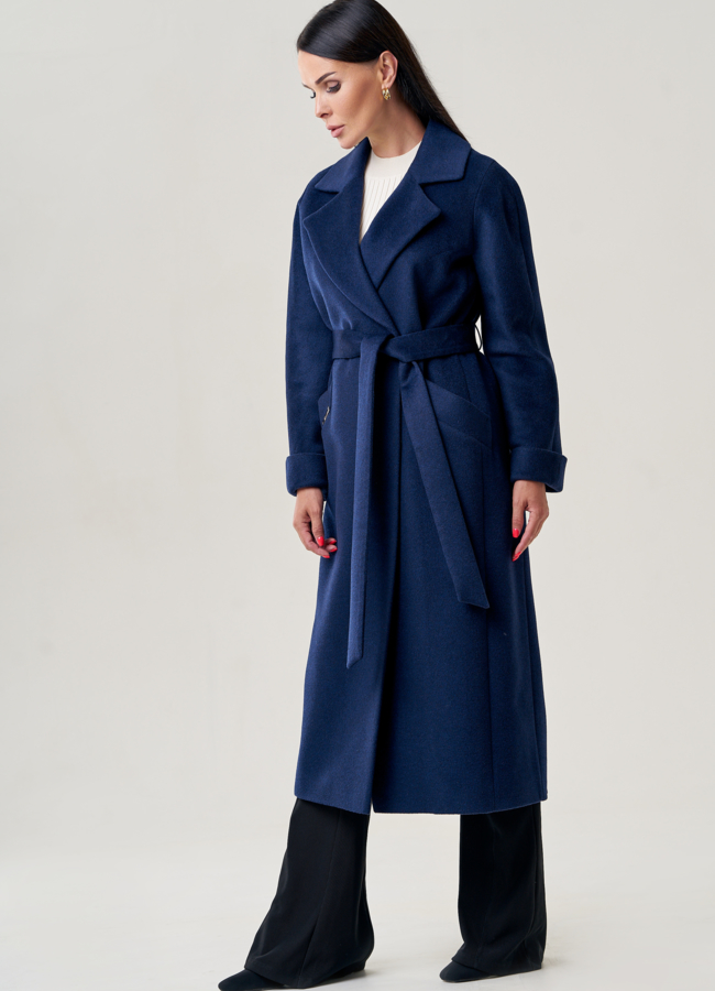 Женское пальто с английским воротником   модель № 22947 универмаг малина